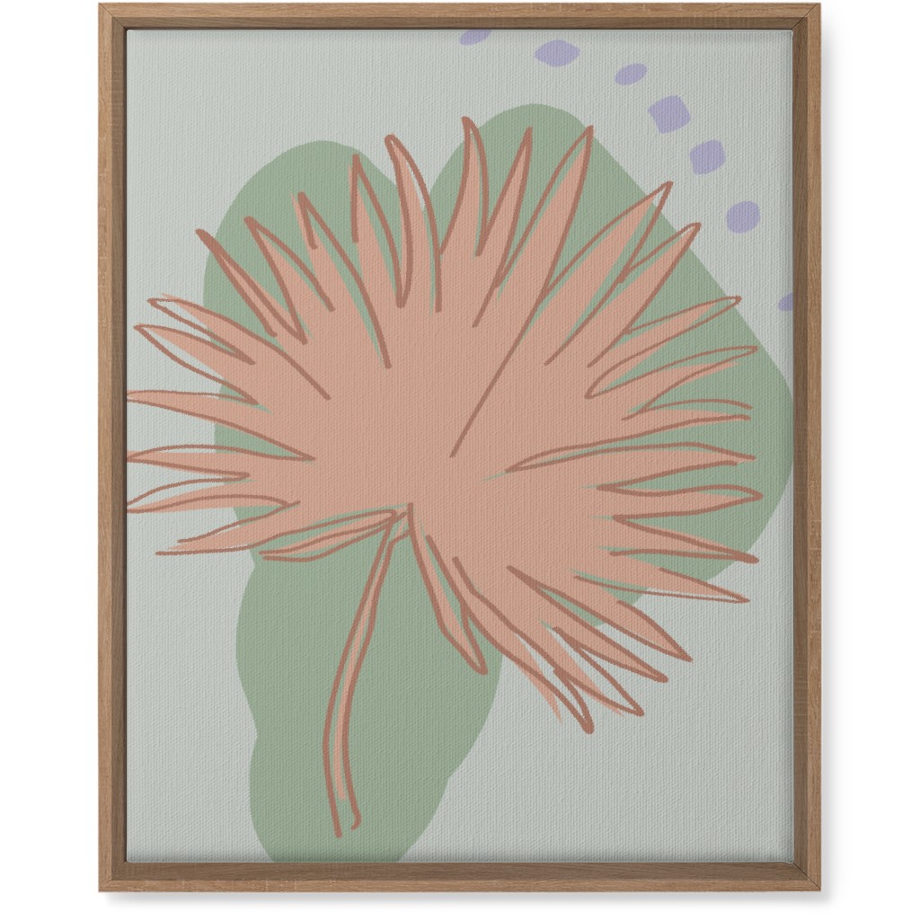 Modern Sabal Palm - Green Wall Art, Natural, Single piece, Canvas, 16x20, Green, Classic Green