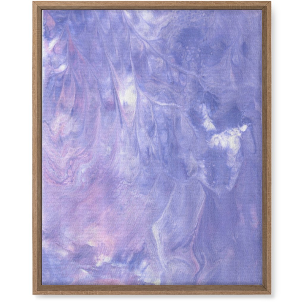 Acrylic Pour Abstract - Purple Wall Art, Natural, Single piece, Canvas, 16x20, Purple