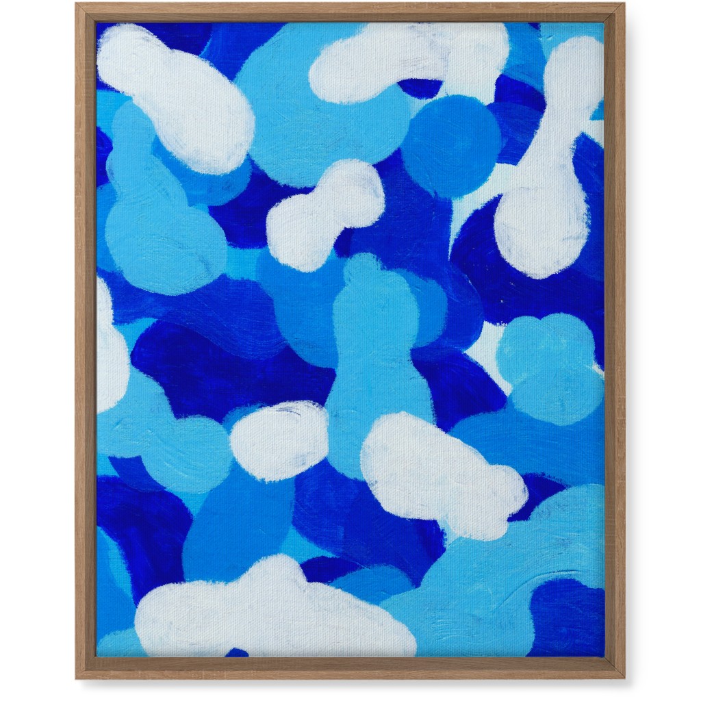 Abstract Cloud - Blue Wall Art, Natural, Single piece, Canvas, 16x20, Blue