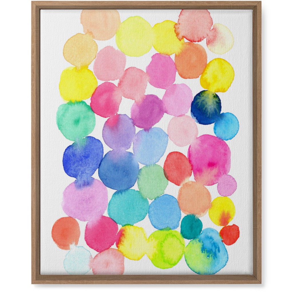 Watercolor Circles Wall Art, Natural, Single piece, Canvas, 16x20, Multicolor