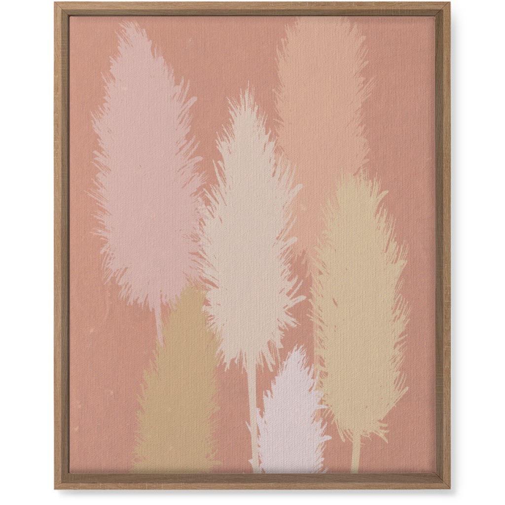 Pampas Grass - Pink Wall Art, Natural, Single piece, Canvas, 16x20, Pink, Bright Pink