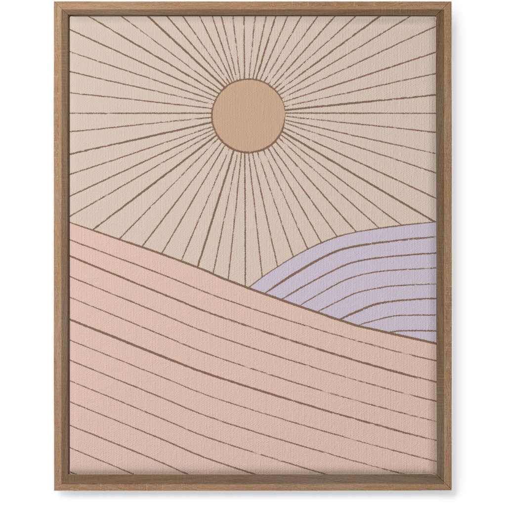 Sun in the Landscape - Pink Wall Art, Natural, Single piece, Canvas, 16x20, Pink, Bright Pink
