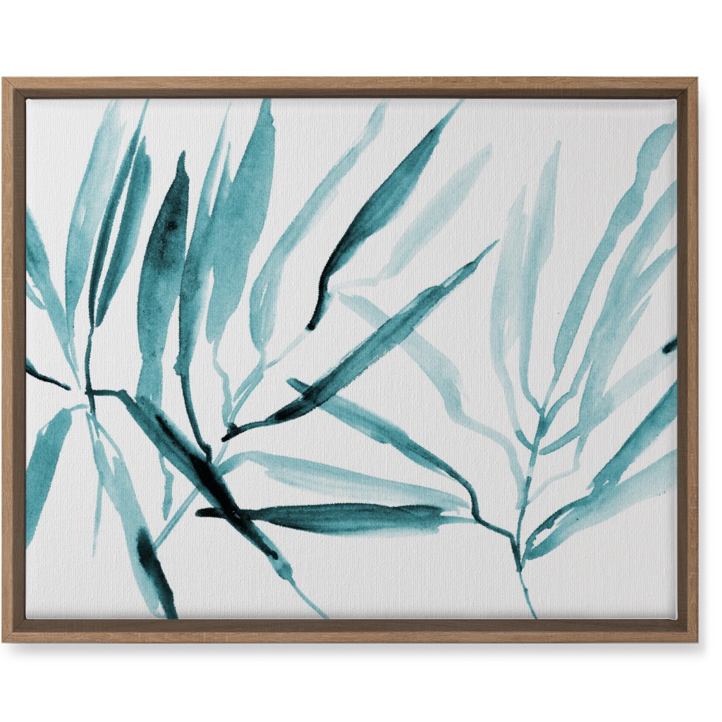 Watercolor Tropical Botanicals Wall Art, Natural, Single piece, Canvas, 16x20, Blue, Silver Lake