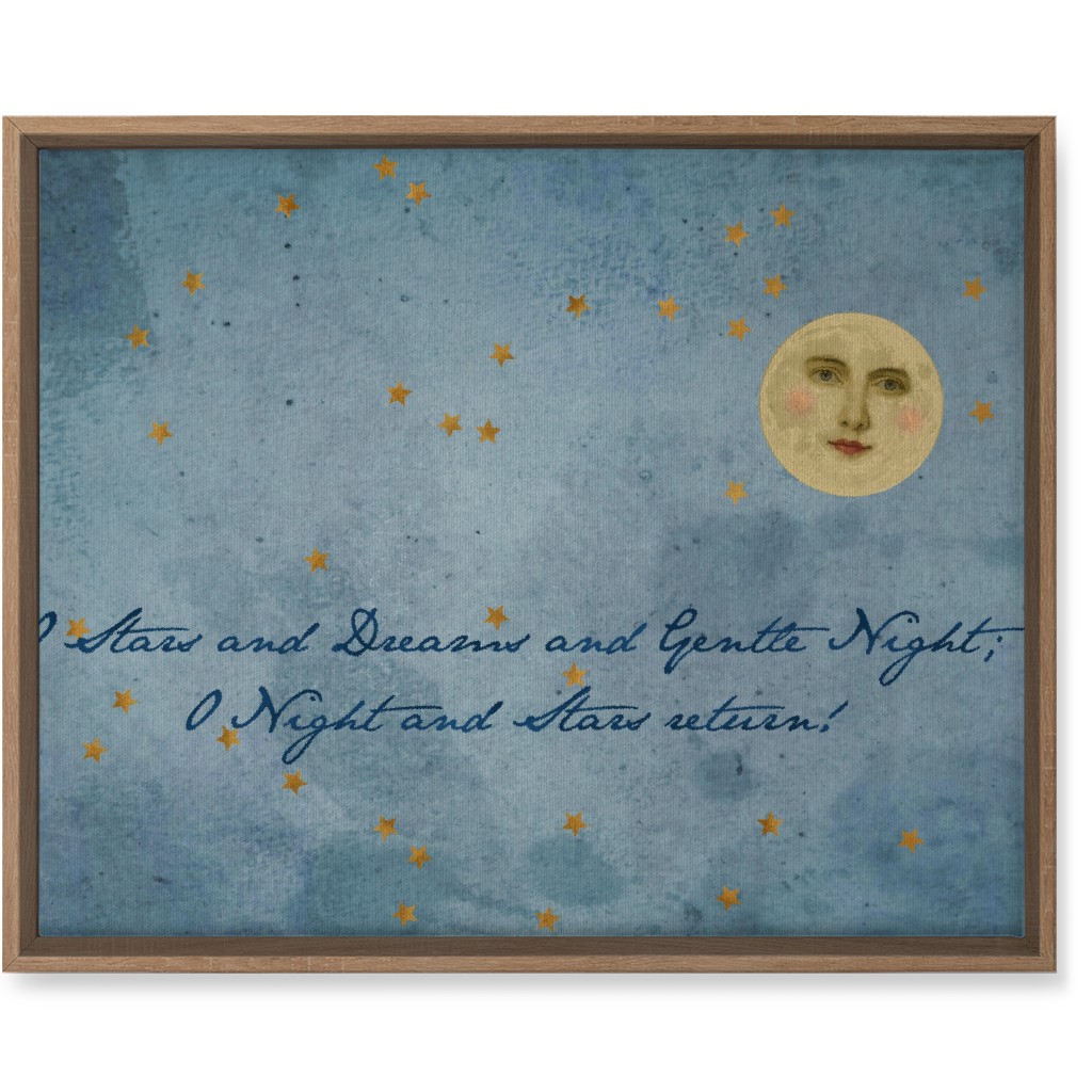 O Night - Blue Wall Art, Natural, Single piece, Canvas, 16x20, Blue