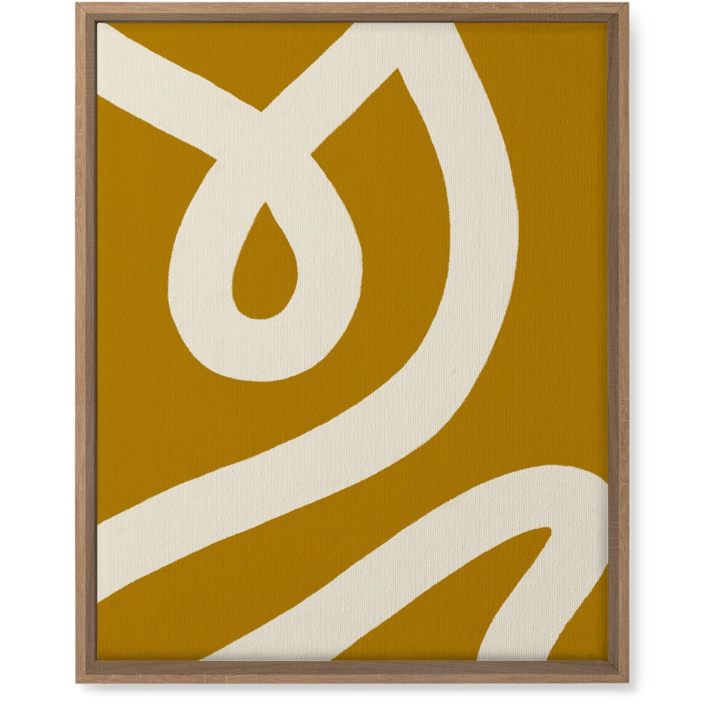 Tangled Brush Strokes V Wall Art, Natural, Single piece, Canvas, 16x20, Yellow, Golden