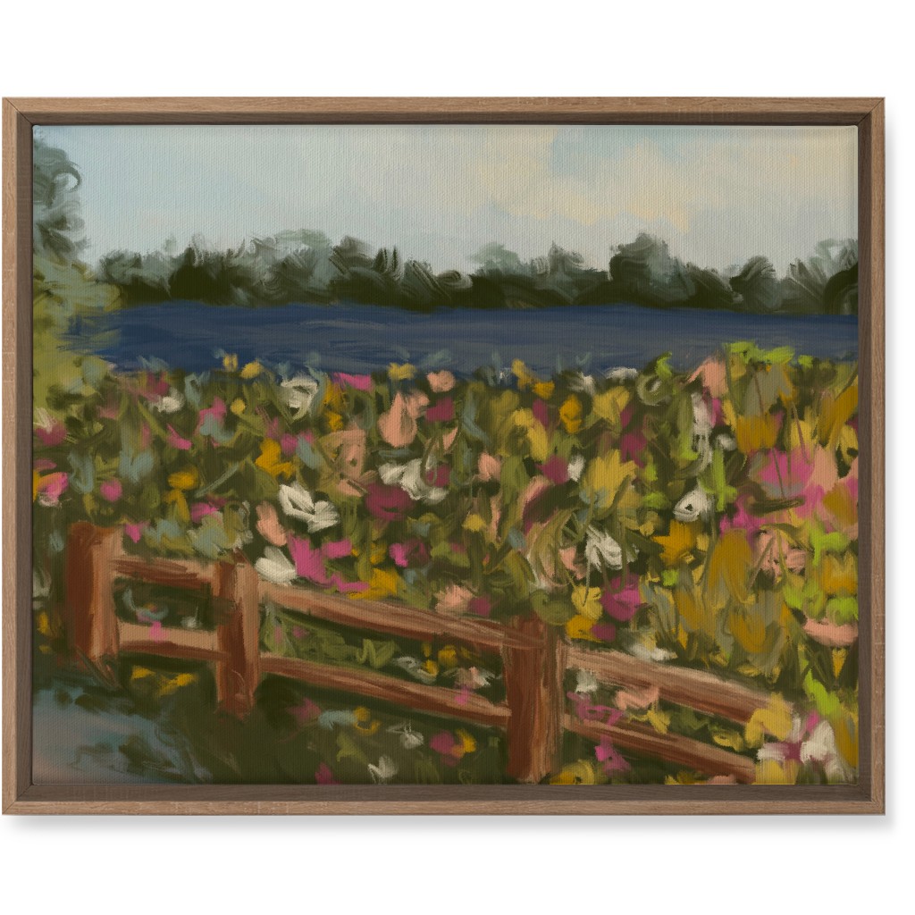 Painted Field of Flowers Wall Art, Natural, Single piece, Canvas, 16x20, Multicolor