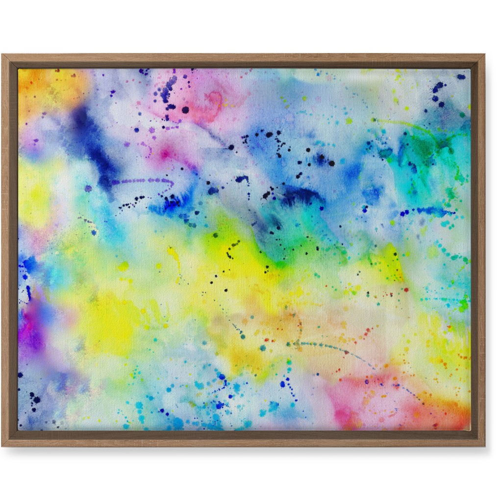Rainbow Wash Watercolor - Multi Wall Art, Natural, Single piece, Canvas, 16x20, Multicolor