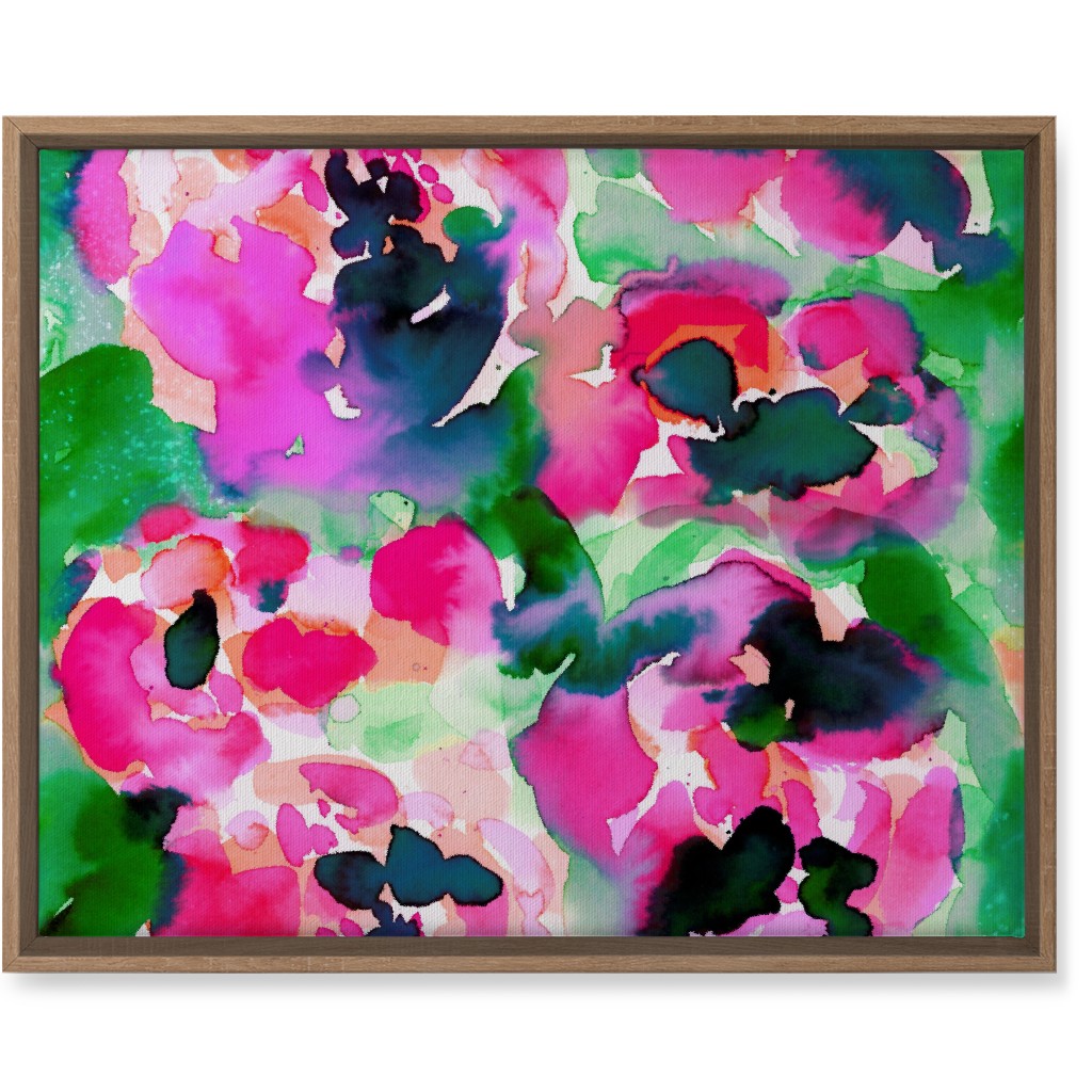 Abstract Flora Watercolor - Multi Wall Art, Natural, Single piece, Canvas, 16x20, Multicolor