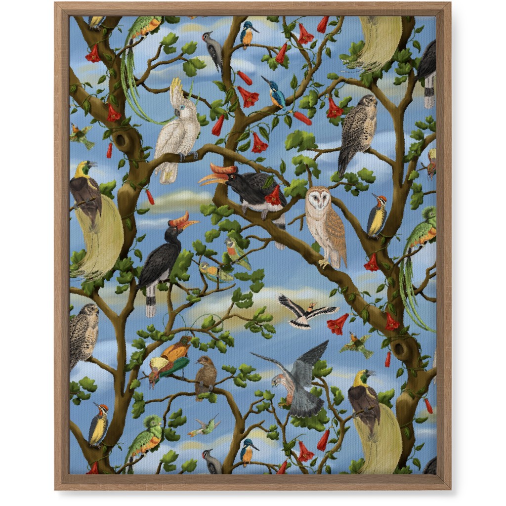Bird Chorus - Multi Wall Art, Natural, Single piece, Canvas, 16x20, Multicolor