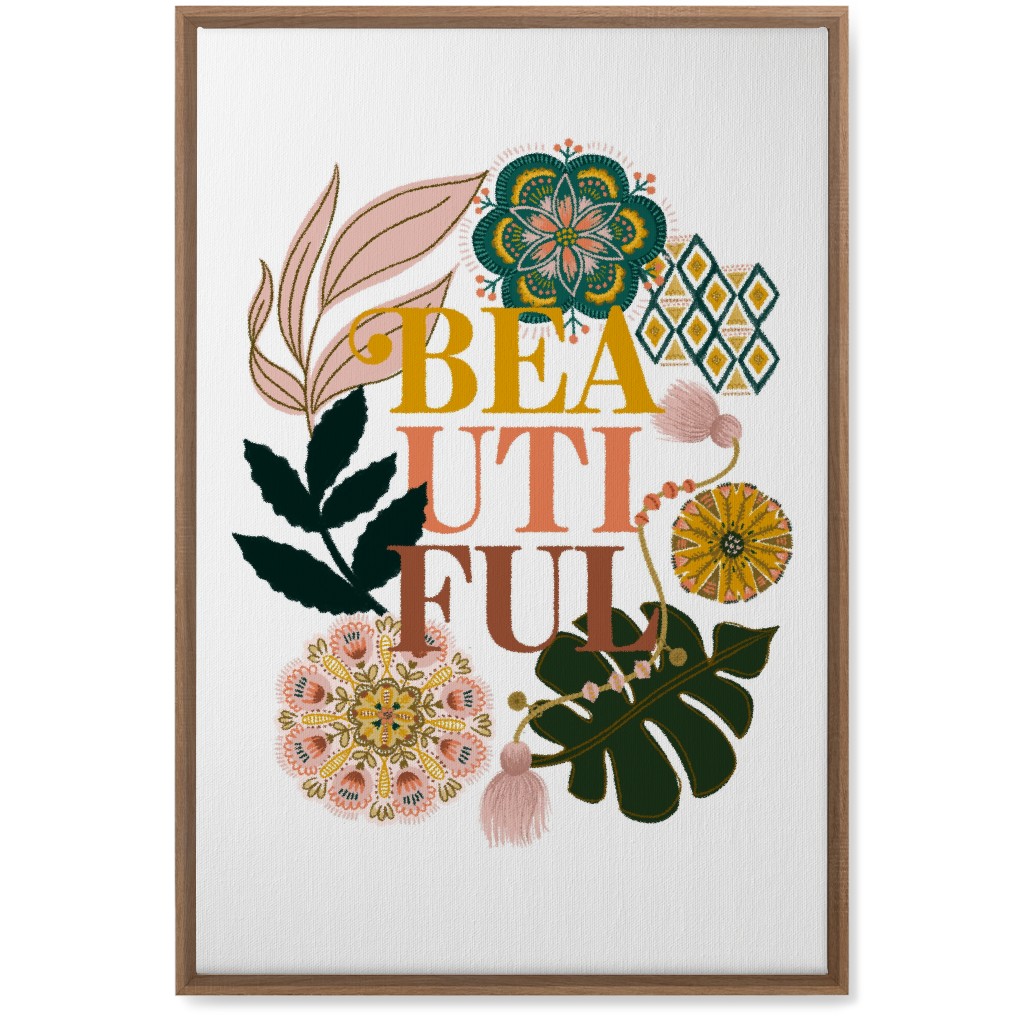 Boho Beauty - Multi Botanical Wall Art, Natural, Single piece, Canvas, 20x30, Multicolor