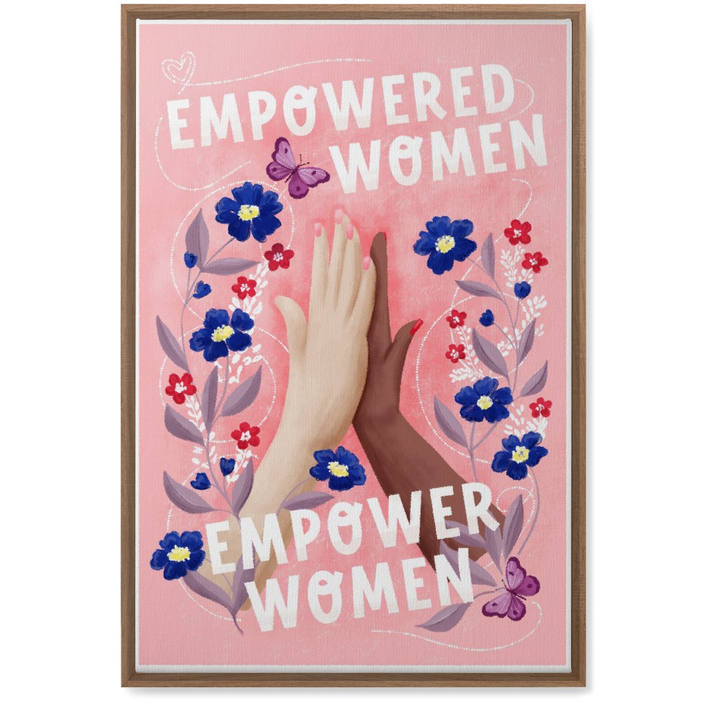 Empowered Women Empower Women - Pink Wall Art, Natural, Single piece, Canvas, 20x30, Pink