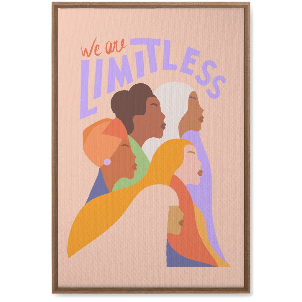 Limitless Woman - Bright Pastels Wall Art, Natural, Single piece, Canvas, 20x30, Pink