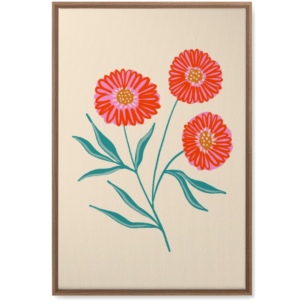 Naomi Wildflower - Multi Wall Art, Natural, Single piece, Canvas, 20x30, Multicolor