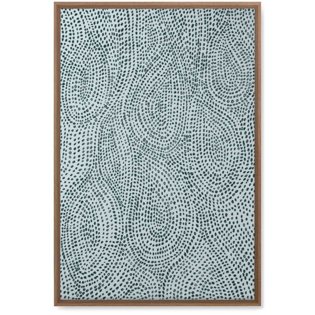Drop Dots - Blue Wall Art, Natural, Single piece, Canvas, 20x30, Blue