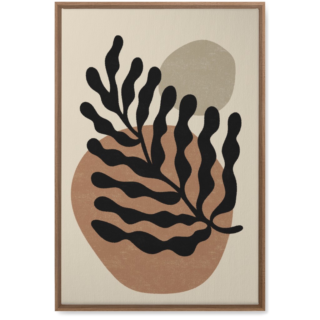 Abstract Leaf - Neutral Wall Art, Natural, Single piece, Canvas, 20x30, Beige