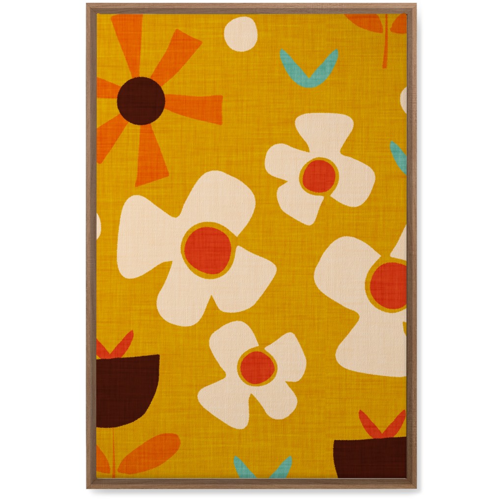 Groovy Flowers Wall Art, Natural, Single piece, Canvas, 20x30, Multicolor