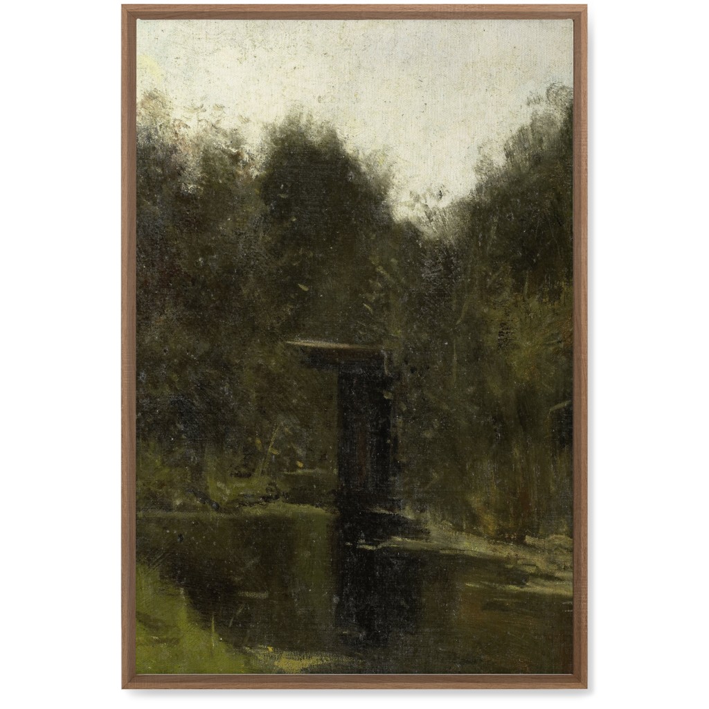 Moody Corner Pond Wall Art, Natural, Single piece, Canvas, 20x30, Green