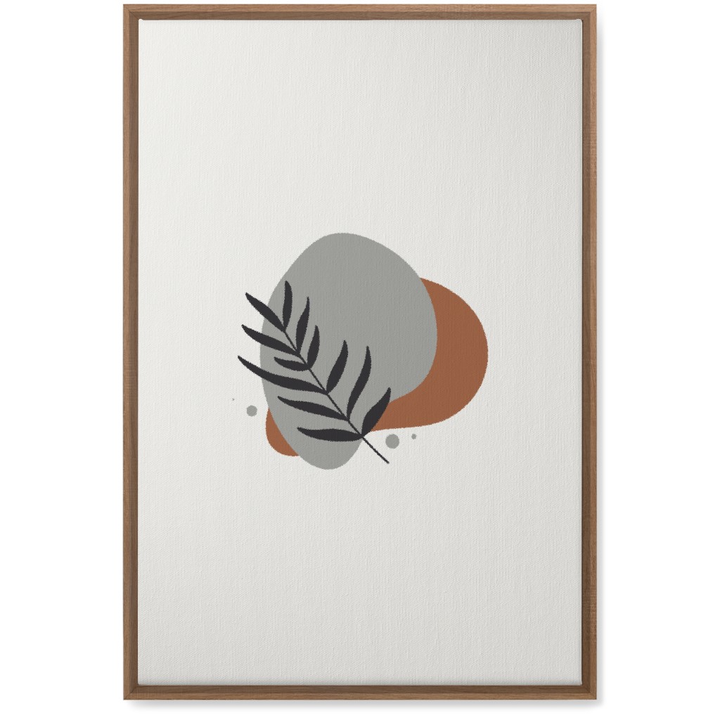 Shapes and Fern Leaf Vi Wall Art, Natural, Single piece, Canvas, 20x30, Brown