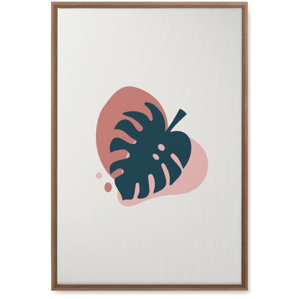 Shapes and Fern Leaf Iv Wall Art, Natural, Single piece, Canvas, 20x30, Pink, Whisper