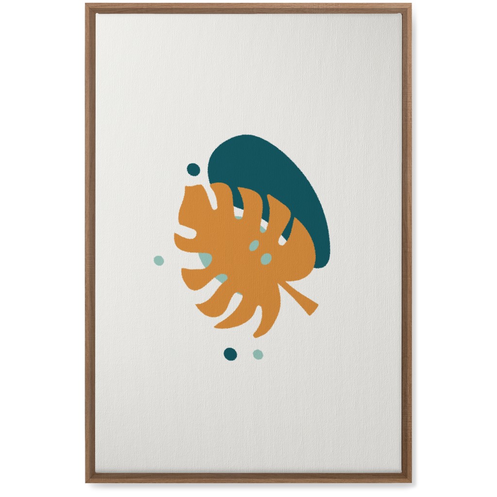 Shapes and Fern Leaf Iii Wall Art, Natural, Single piece, Canvas, 20x30, Multicolor, Ink Spot