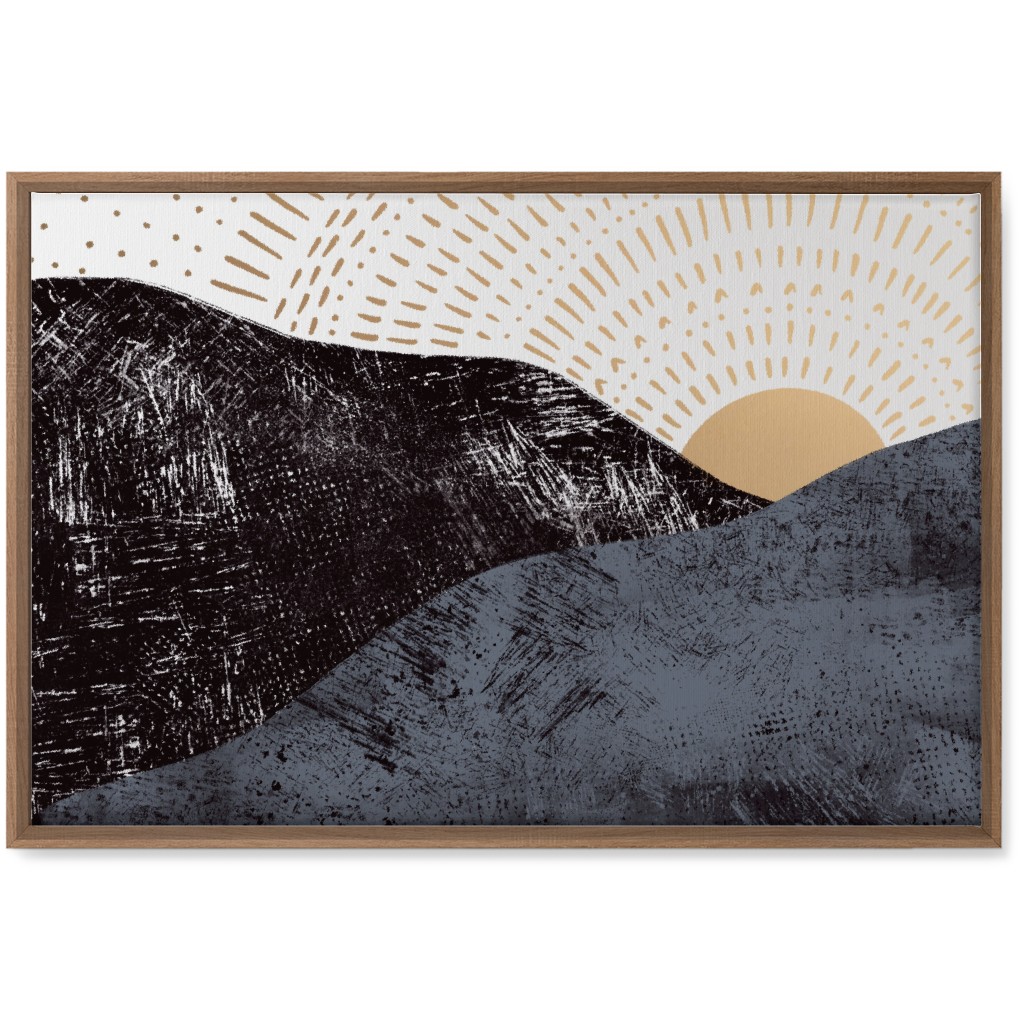 Sunrise on Mountains - Earth Tones Wall Art, Natural, Single piece, Canvas, 20x30, Multicolor