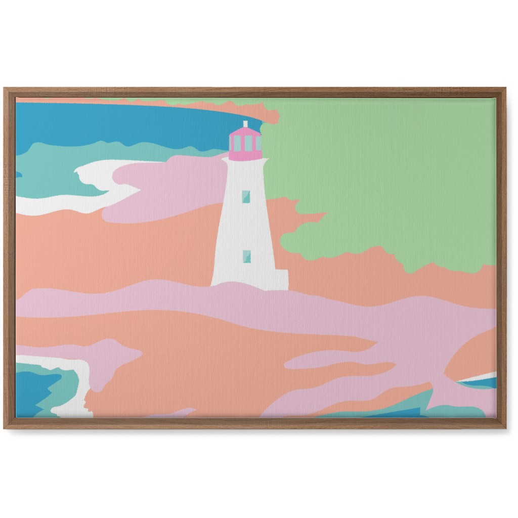 Minimalist Bahamian Lighthouse - Bold Wall Art, Natural, Single piece, Canvas, 20x30, Multicolor