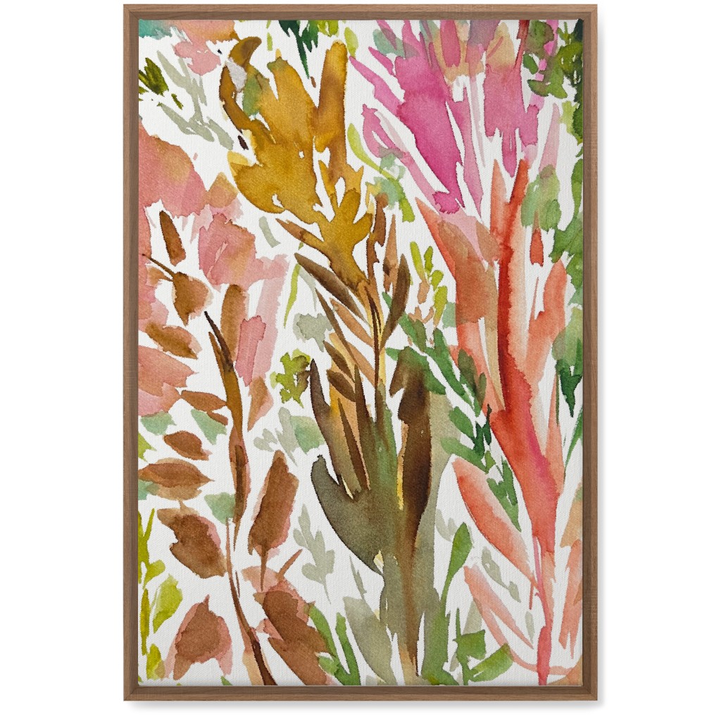 Abstract Garden - Pink Wall Art, Natural, Single piece, Canvas, 20x30, Multicolor