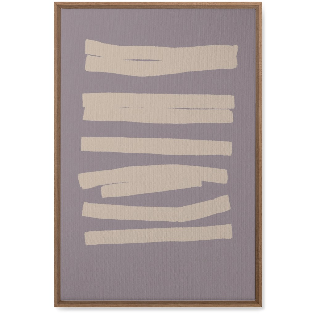 Abstract Bold Stripes I Wall Art, Natural, Single piece, Canvas, 20x30, Purple, Clay