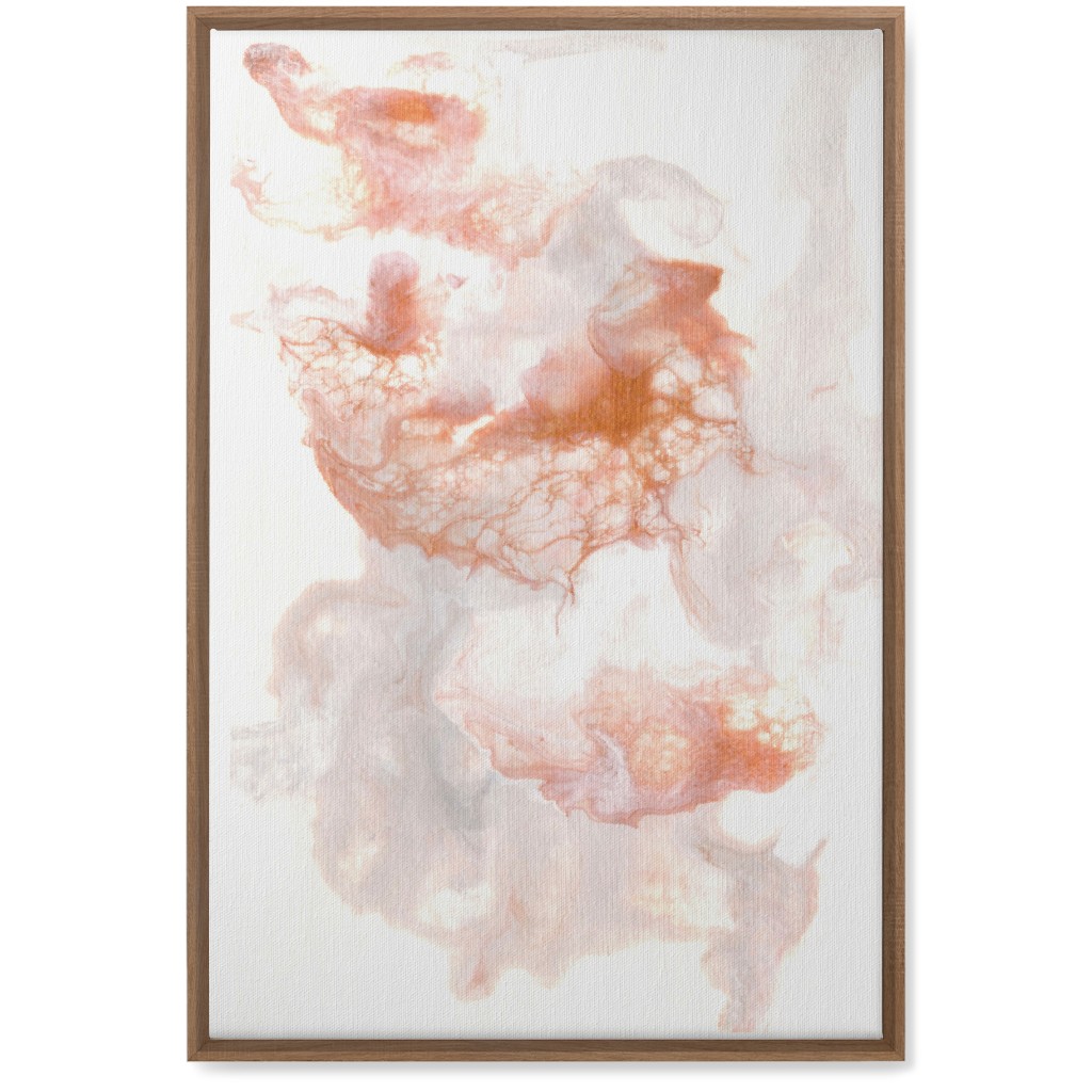Acrylic Pour Abstract - Copper Wall Art, Natural, Single piece, Canvas, 20x30, Pink, Bright Pink