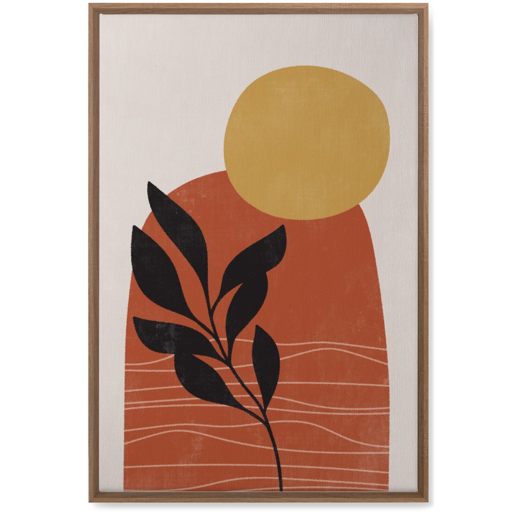 Earthen Plateau - Terracotta Wall Art, Natural, Single piece, Canvas, 20x30, Orange, Orange