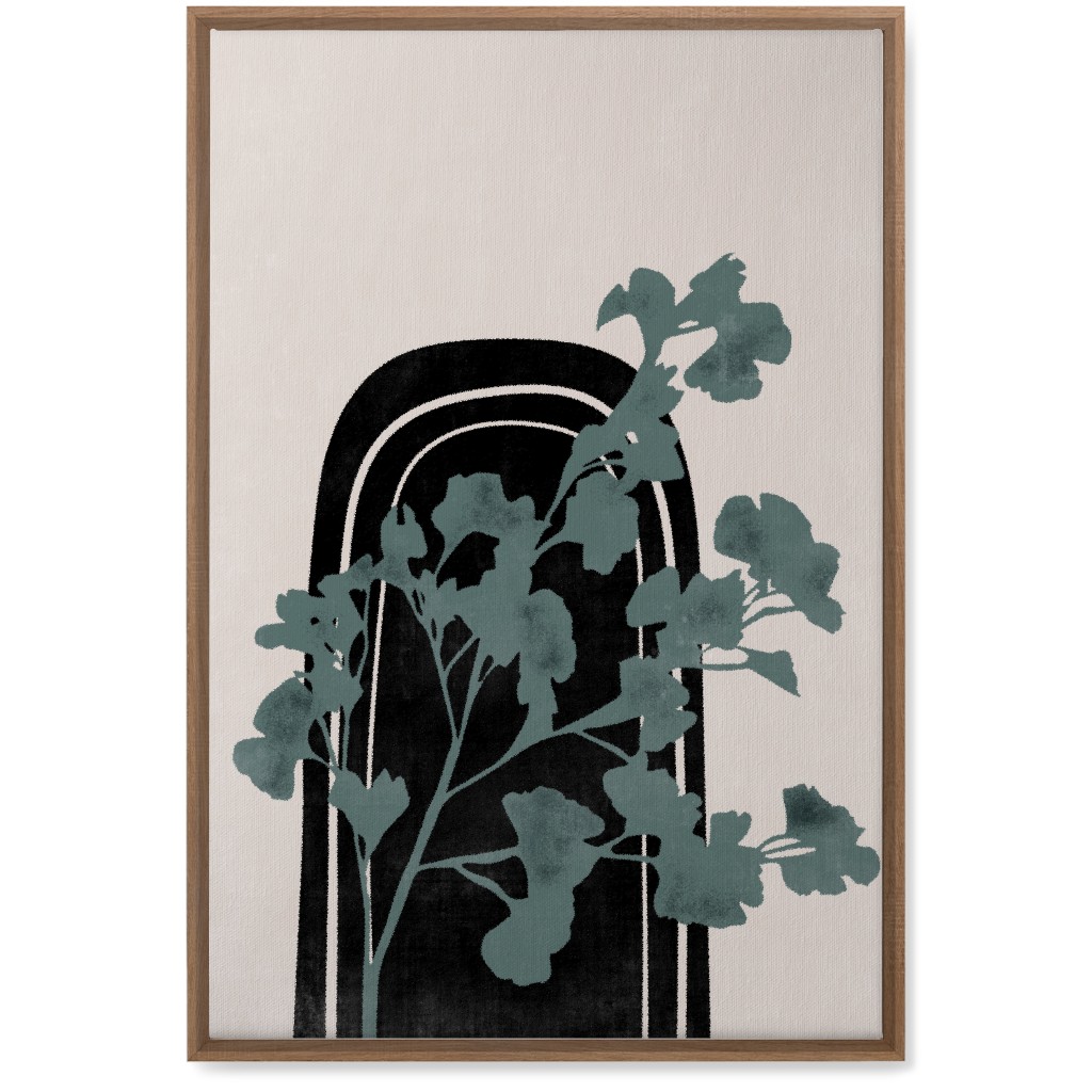 Modern Garden Archway - Green and Ivory Wall Art, Natural, Single piece, Canvas, 20x30, Green