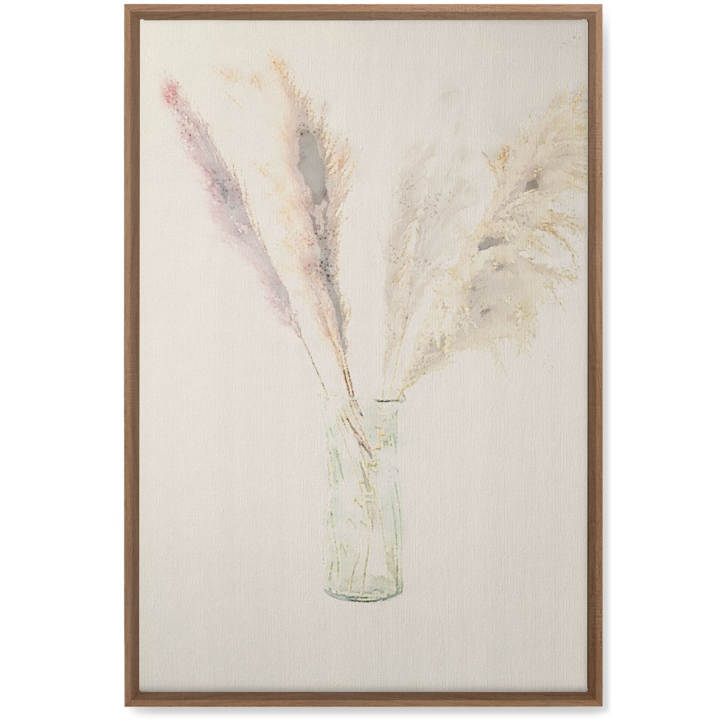 Pampas Grass Watercolor - Neutral Wall Art, Natural, Single piece, Canvas, 20x30, Beige