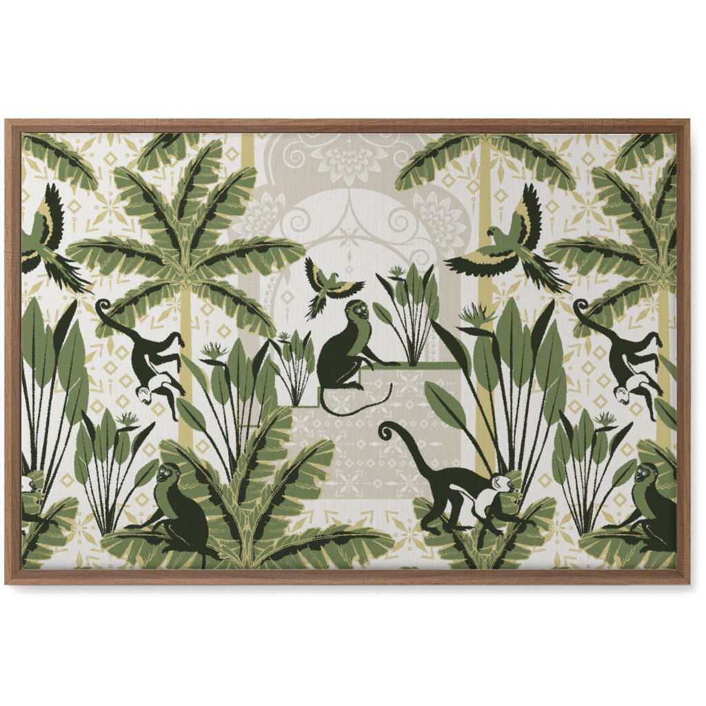 Exotic Tropical Garden Wall Art, Natural, Single piece, Canvas, 20x30, Green