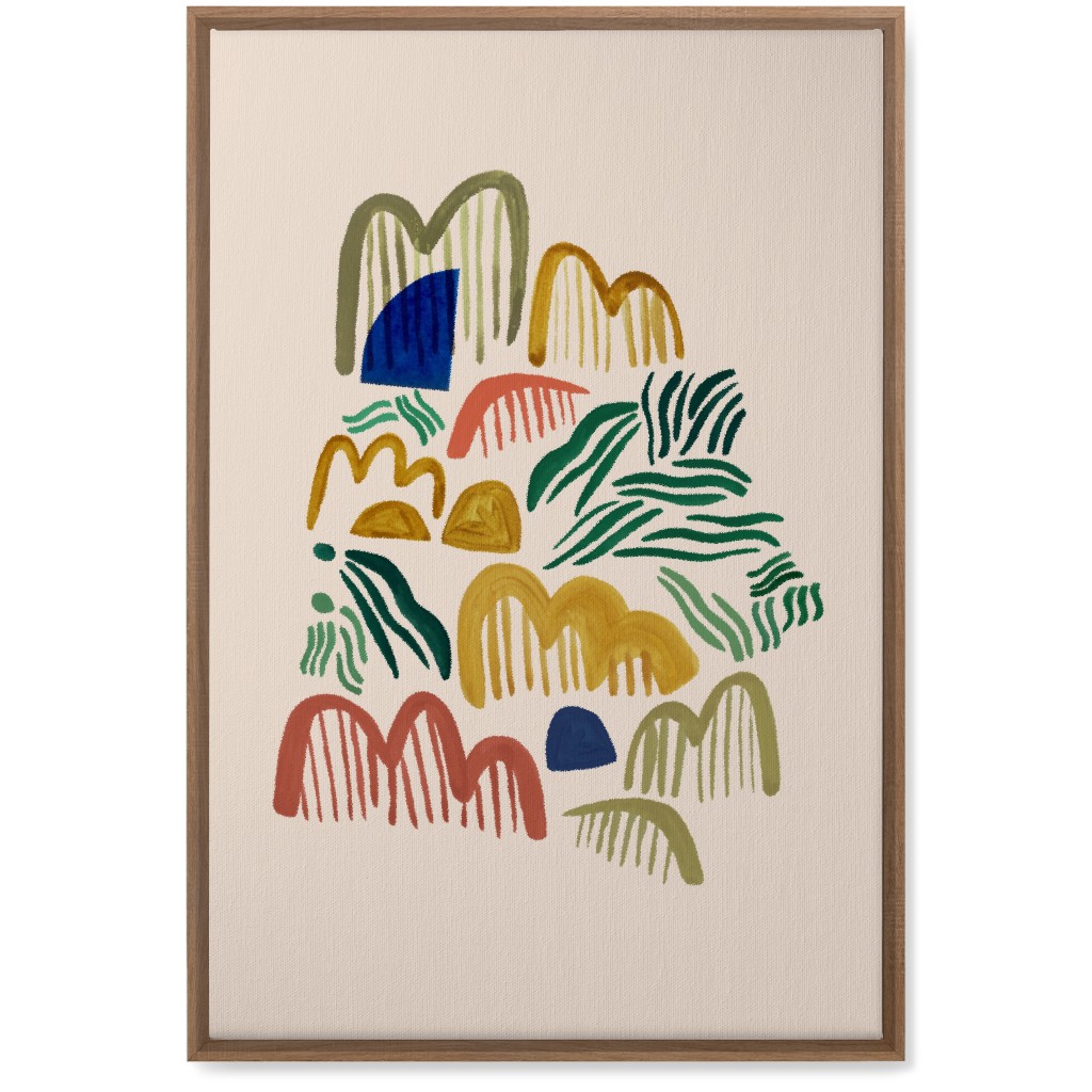 Hills Watercolor - Multi Wall Art, Natural, Single piece, Canvas, 20x30, Multicolor