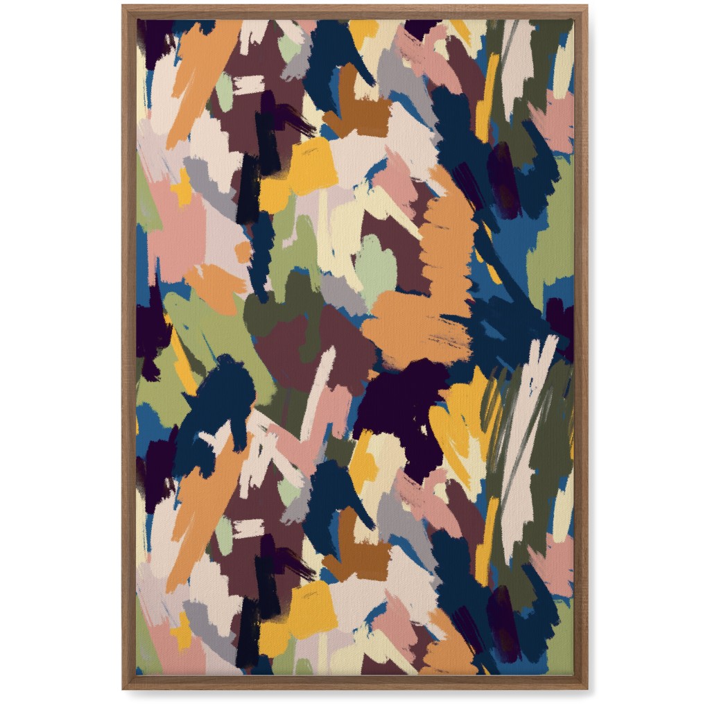 Abstract Scratches - Multi Wall Art, Natural, Single piece, Canvas, 20x30, Multicolor