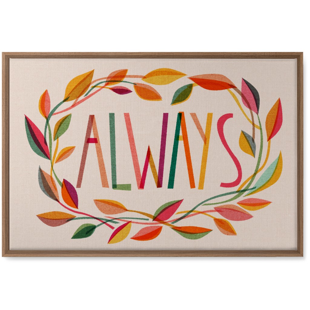 Always Leaves Wreath - Multi Wall Art, Natural, Single piece, Canvas, 20x30, Multicolor
