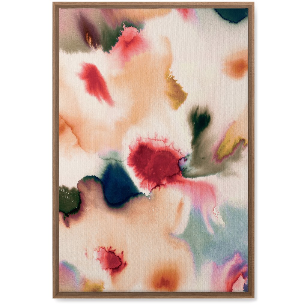 Abstract Watercolor - Warm Wall Art, Natural, Single piece, Canvas, 20x30, Pink