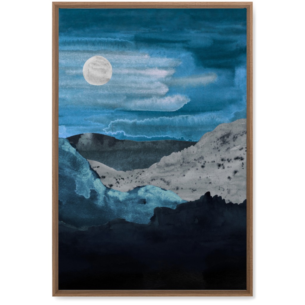 Canyon Night Wall Art, Natural, Single piece, Canvas, 20x30, Blue