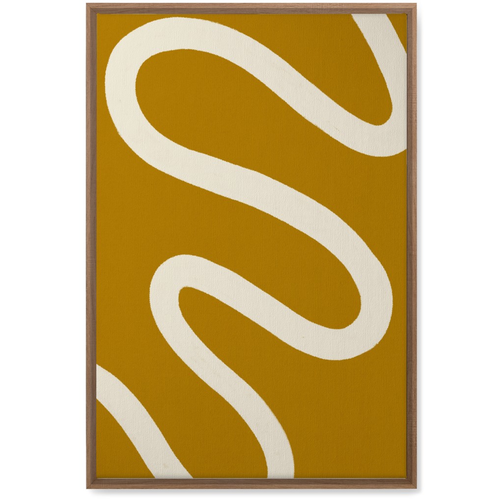 Tangled Brush Strokes Ii Wall Art, Natural, Single piece, Canvas, 20x30, Yellow, Golden