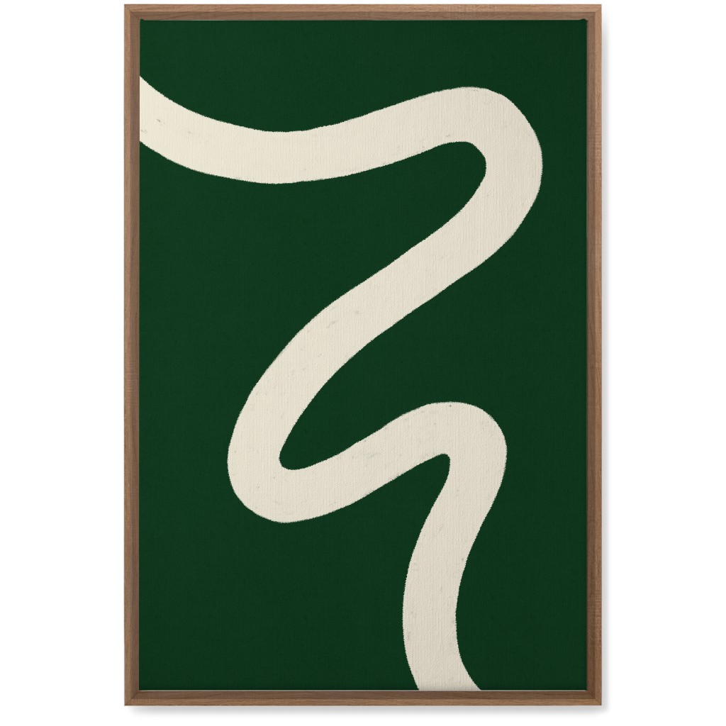 Tangled Brush Strokes Iv Wall Art, Natural, Single piece, Canvas, 20x30, Green, Kale