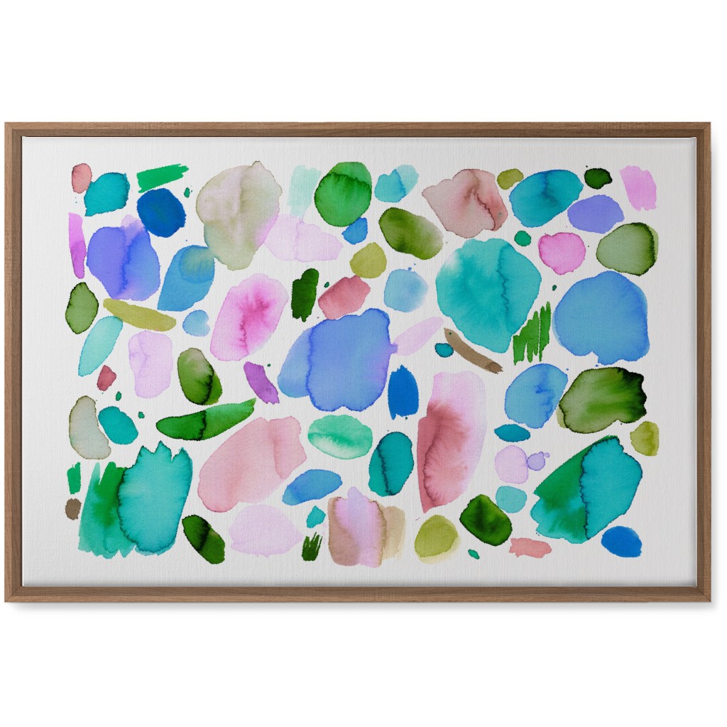 Summer Joy Watercolor Abstract Wall Art, Natural, Single piece, Canvas, 20x30, Multicolor