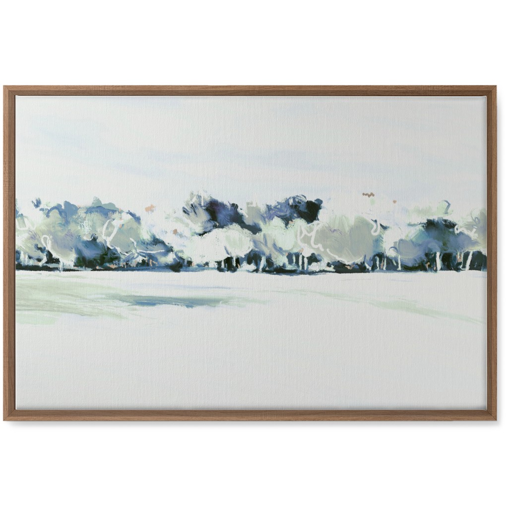 Tree Line Abstract Wall Art, Natural, Single piece, Canvas, 20x30, Blue, True Blue