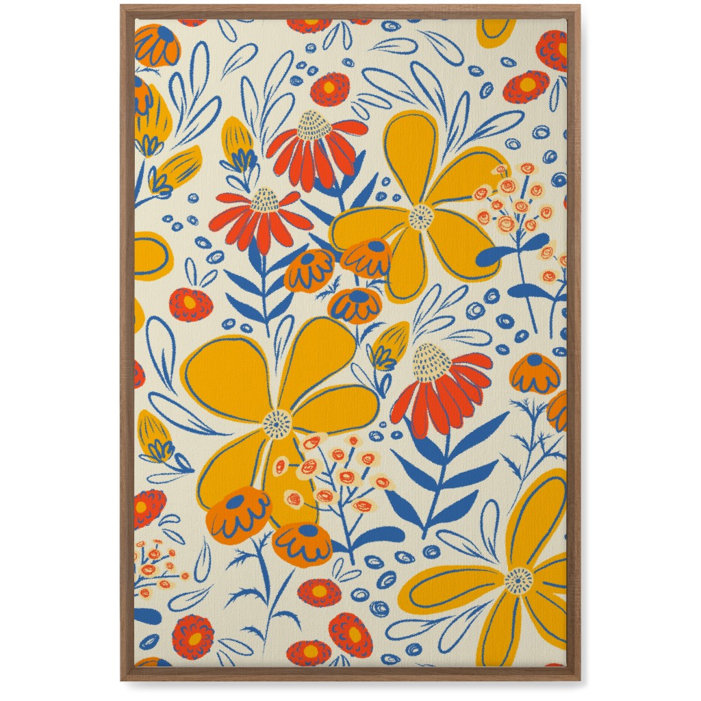 May Flowers - Multi Wall Art, Natural, Single piece, Canvas, 20x30, Yellow