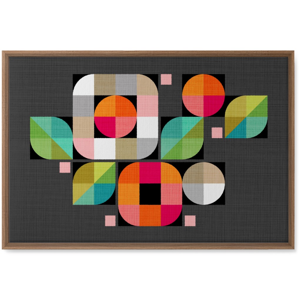 Mod Flower Box Wall Art, Natural, Single piece, Canvas, 20x30, Multicolor