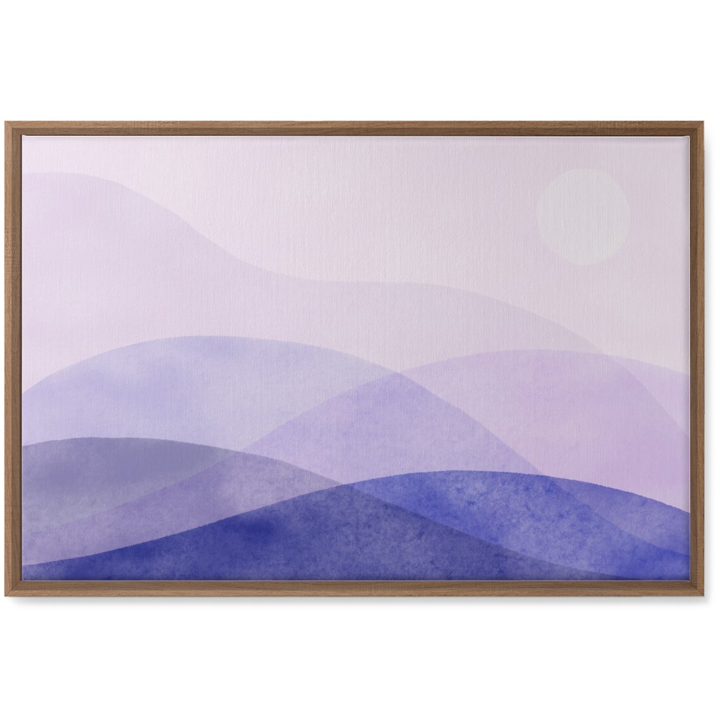 a View of the Mountains - Purple Wall Art, Natural, Single piece, Canvas, 20x30, Purple