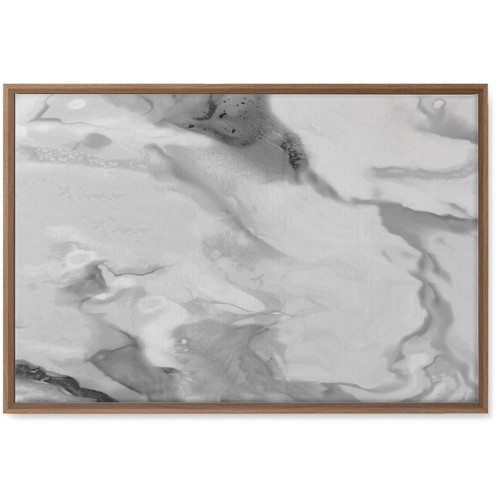 Carerra Marble - Watercolor Wall Art, Natural, Single piece, Canvas, 20x30, Gray