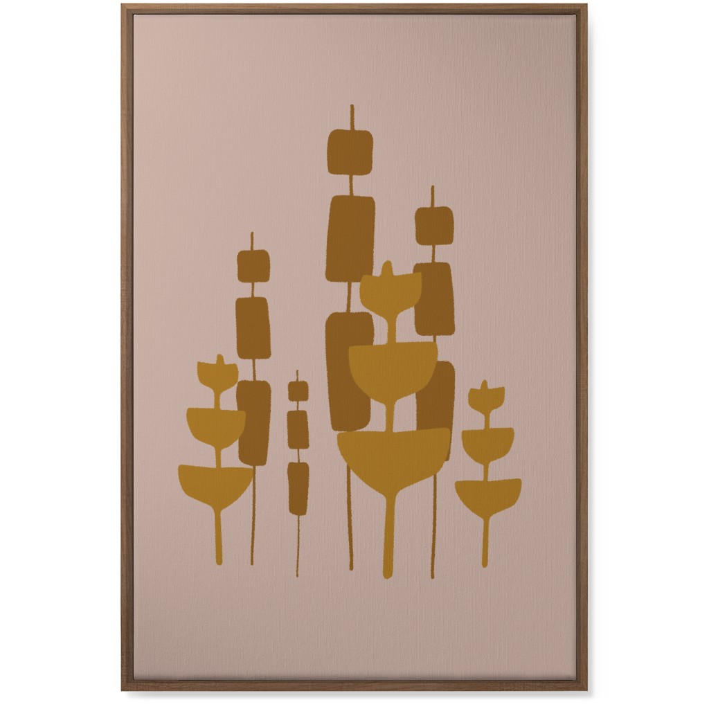 Cattail & Pods Wall Art, Natural, Single piece, Canvas, 24x36, Pink, Alpaca