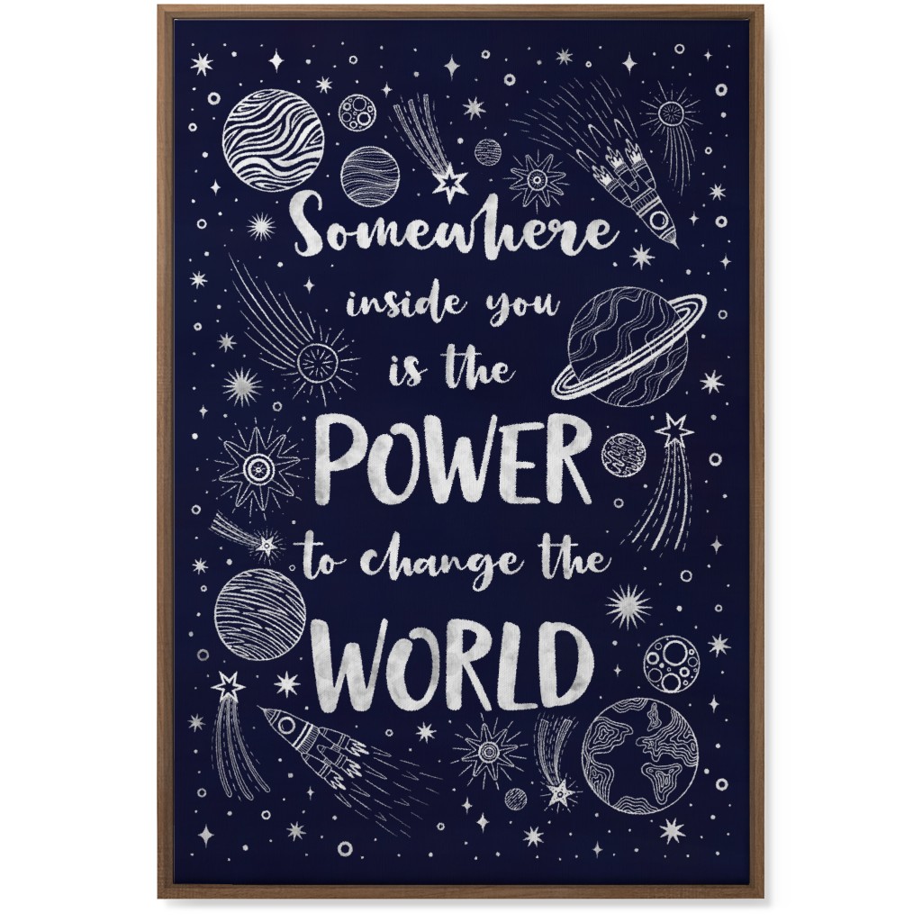 Somewhere Inside You Motivational Quote Wall Art, Natural, Single piece, Canvas, 24x36