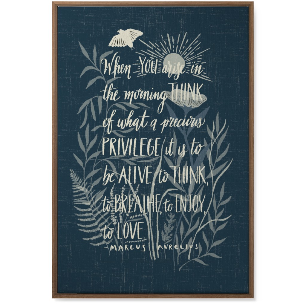 Precious Morning Wall Art, Natural, Single piece, Canvas, 24x36, Blue