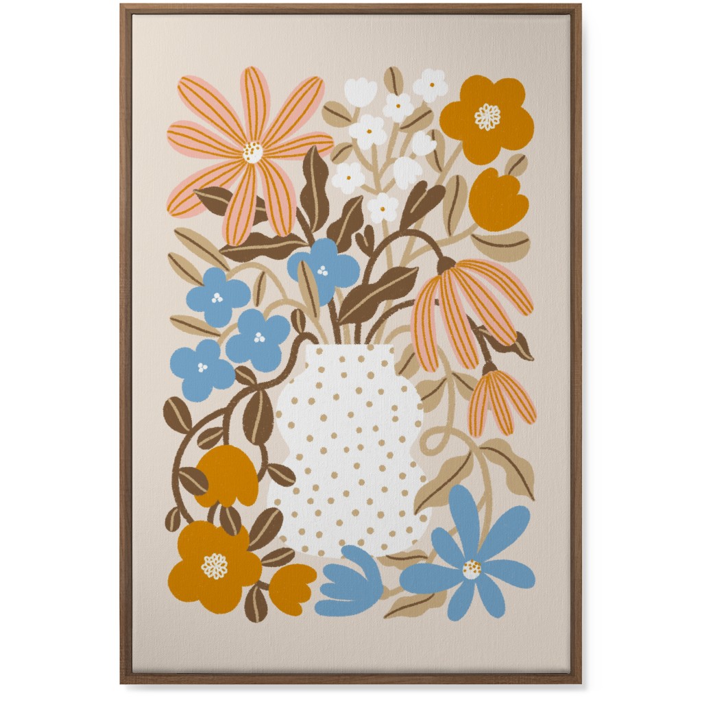 Earth Tones Bouquet Wall Art, Natural, Single piece, Canvas, 24x36, Multicolor, Pearl
